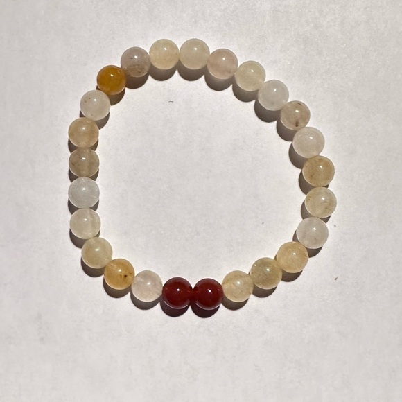 Carnelian and Agate stretch bracelets 8mm handmade - Picture 5 of 5